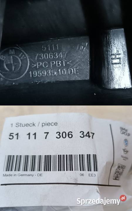 BMW i3 I01 I01N ŚLIZG UCHWYT ZDERZAK LEWY PRZÓD wielkopolskie Pleszew