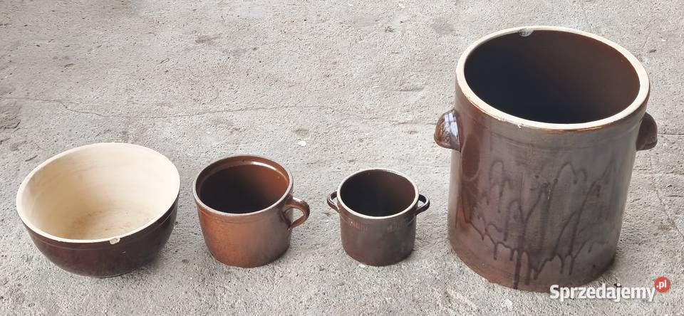 Garnki kamionkowe kolekcjonera antyki Paskudy