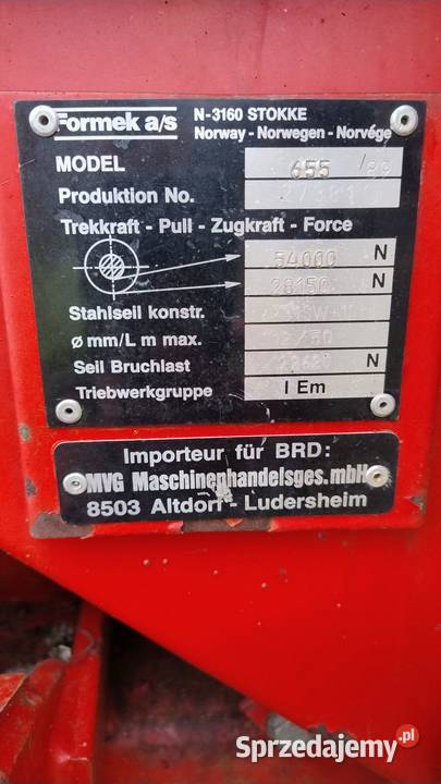 Wciągarka Leśna Formek 55 T Norse 655