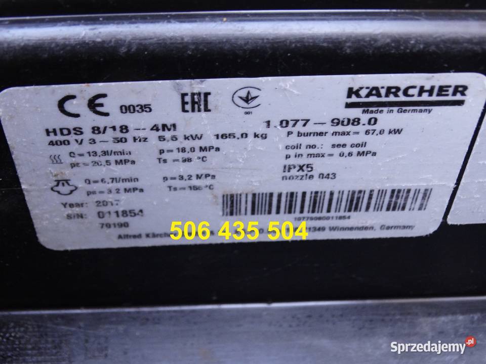 Myjka Ciśnieniowa Karcher HDS 818 4 M gorąca Radom