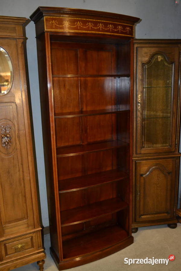 biblioteka regał zdobiony lite drewno śląskie Będzin