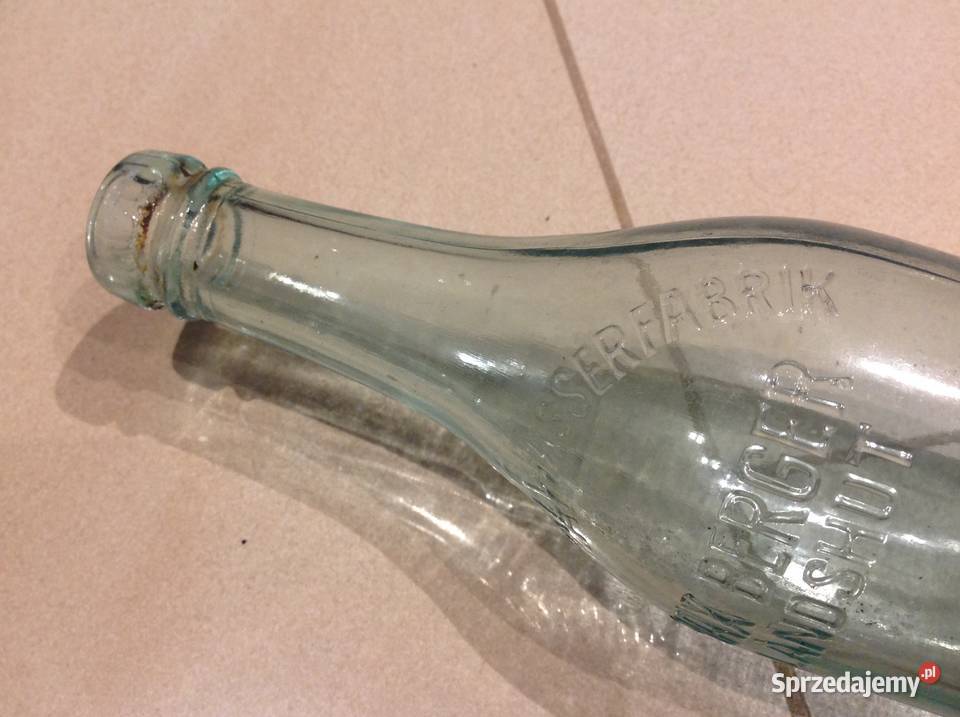 Stara Butelka Szklana MINERALWASSERFABRIK BERGER lubuskie Nowa Sól sprzedam