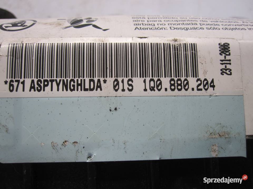 VW JETTA 07r AIRBAG poduszka pasażera 1K094143Q Kielce