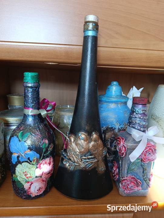 Wyprzedaż butelek decoupage małopolskie Wieliczka
