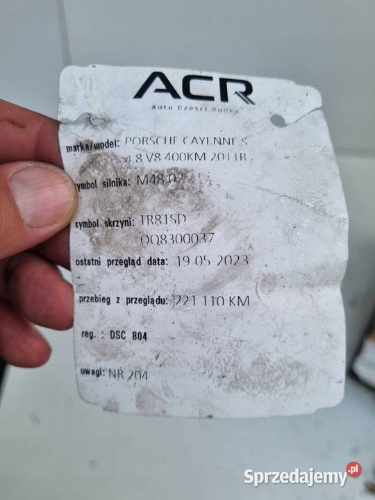 SILNIK KOMPLET Porsche Cayenne S 48 V8 400 Silniki kompletne Rudka