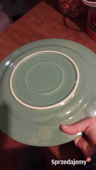 talerz płaski duży zielony Poznań