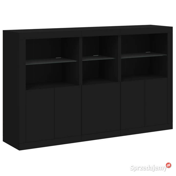Szafka z oświetleniem LED czarna 162x37x100 Warszawa
