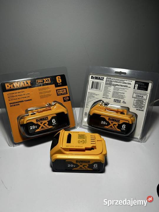 Orginalne baterie dewalt 20v 6 ah Ostrołęka sprzedam