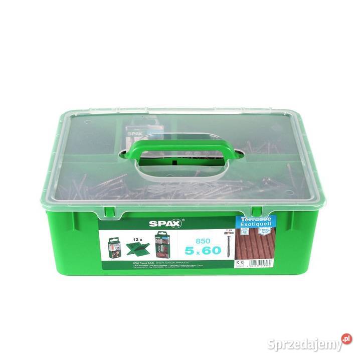 wkręty do tarasu SPAX 5 x 60 850 sztuk zestaw Poczesna