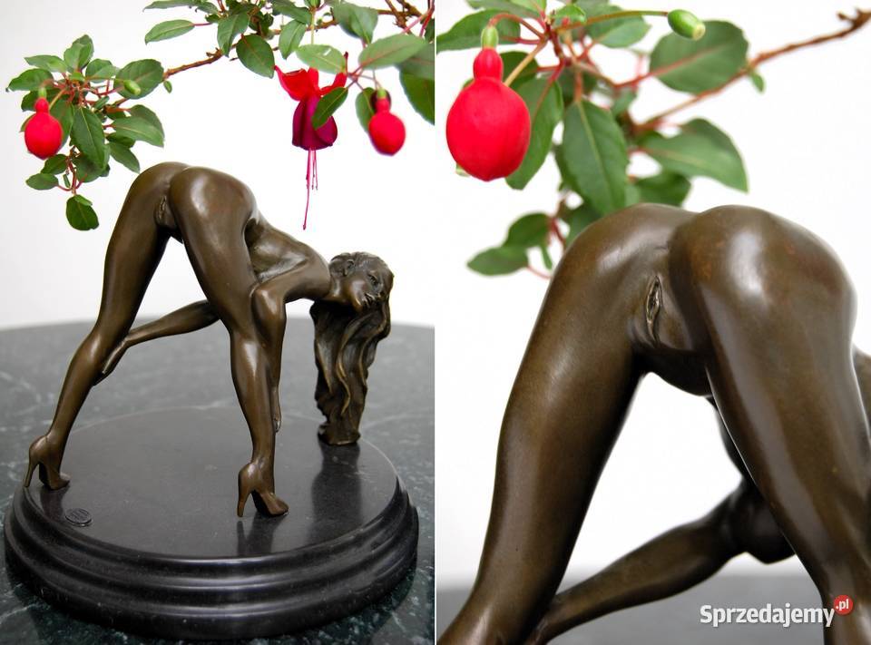 Naga kobieta akt erotyk rzeźba brąz Mavchi brązowy Lublin