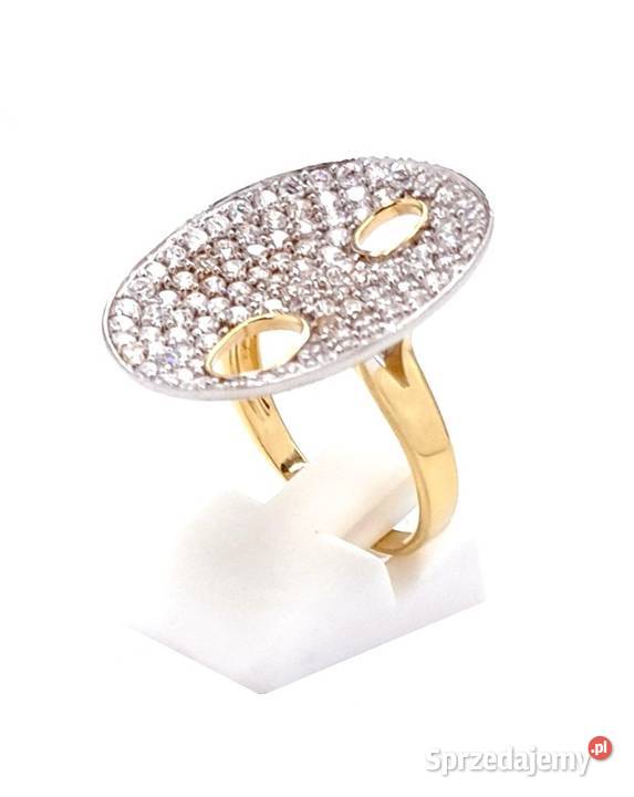 Pierścionek r17 Złoty pr585 Glamour Z661