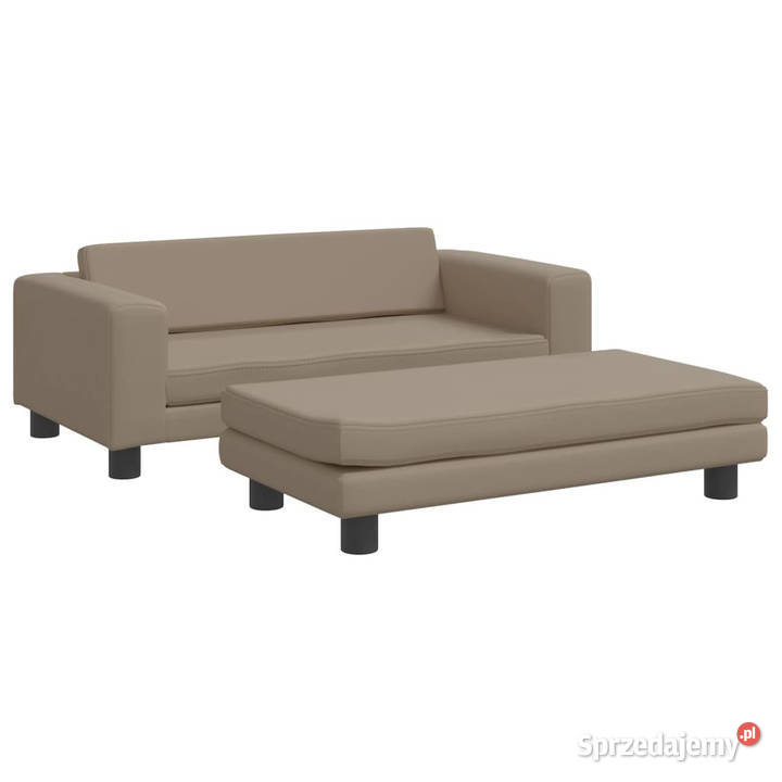 Sofa dziecięca z podnóżkiem cappuccino 100x50x30 Warszawa sprzedam