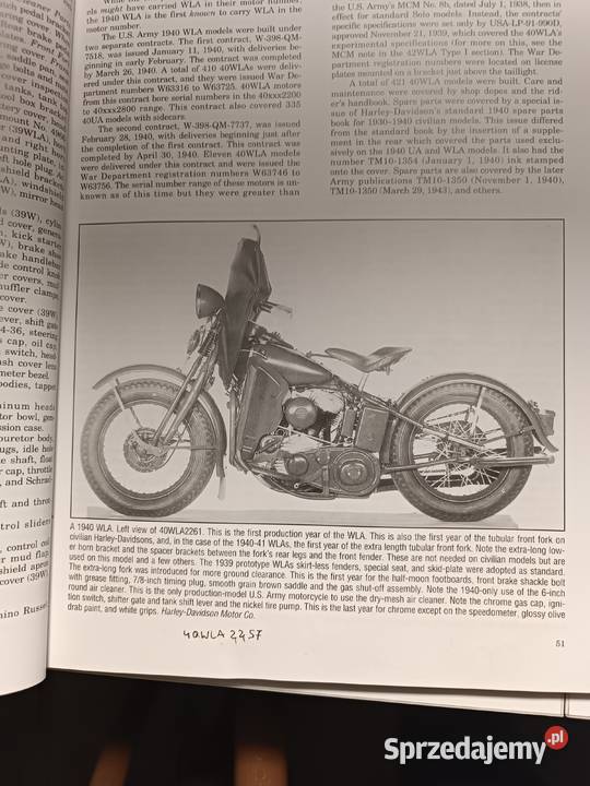 Harley WLA WLC SILNIK 1940 Toruń