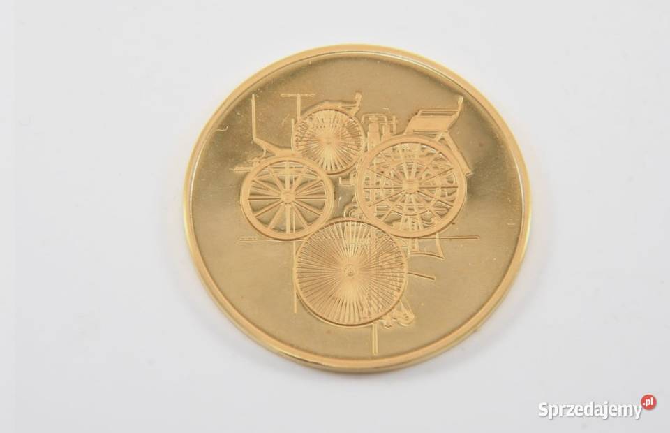 Złota moneta na 100 lecie firmy Mercedes 1 z 3 wielkopolskie Poznań