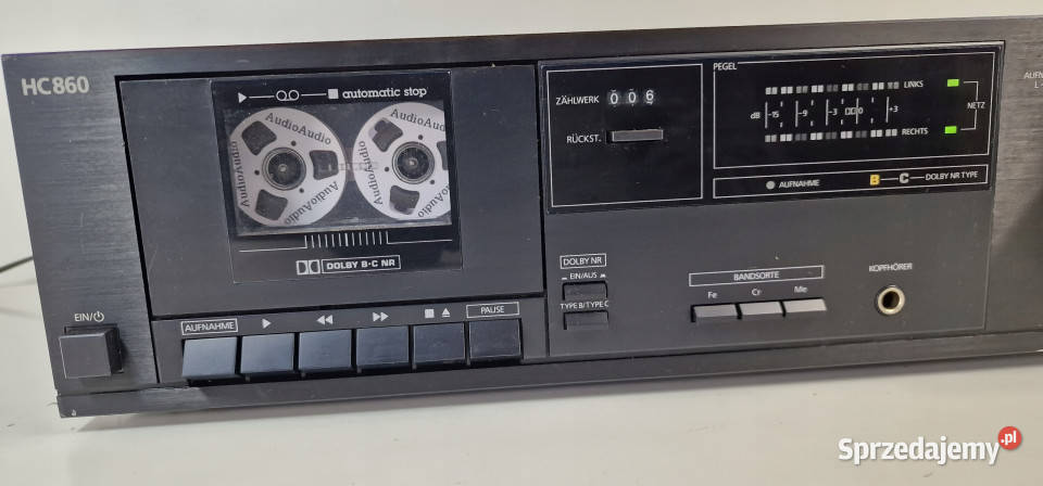 Magnetofon Cassette Deck Telefunken HC860 HC 860 Magnetofony wielkopolskie Międzychód