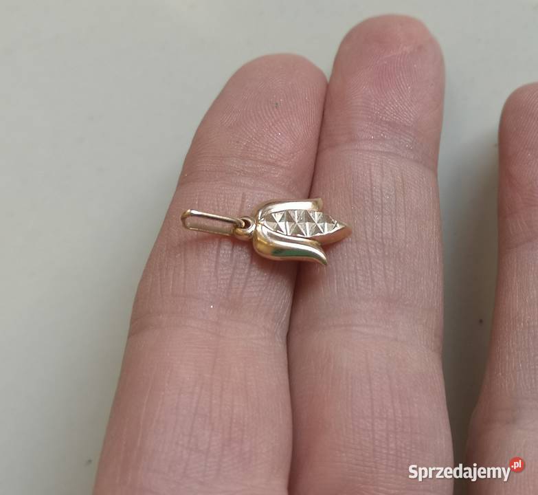 złota zawieszka tulipan złoto 583 Toruń