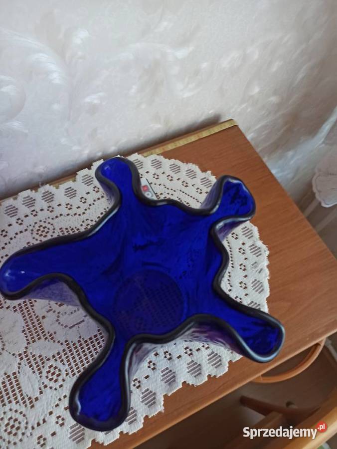 Kobaltowa waza sygnowana Mysłowice