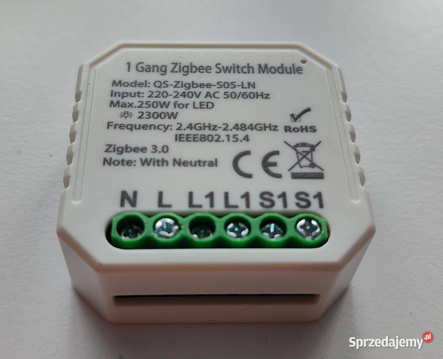 Przełącznik dopuszkowy 1kanałowy Tuya Zigbee Lutynia