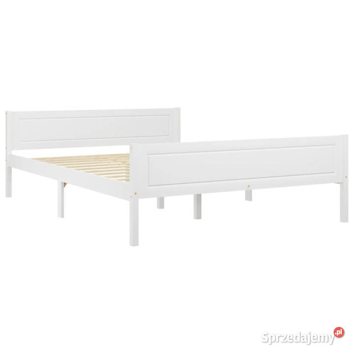 Rama łóżka z litego drewna sosnowego biała 140 x 206cm Warszawa