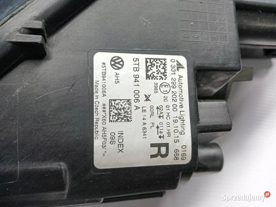 LAMPA PRAWY PRZÓD PRZEDNIA VW TOURAN 3 5TB941006 osobowe