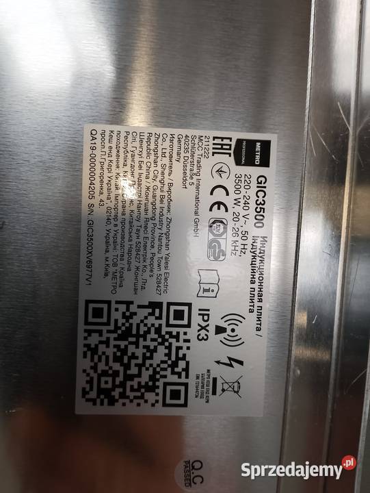 Kuchenka indukcyjna GIC3500 Wrocław sprzedam