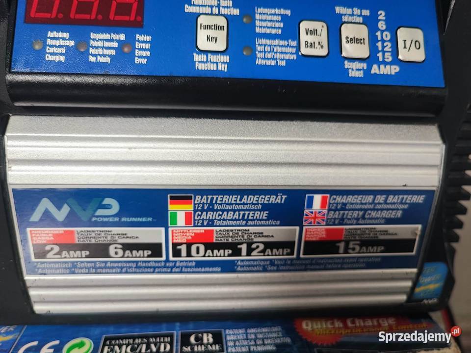 Automatyczny prostownik do akumulatorów 12V NVP Motoryzacja Leżajsk