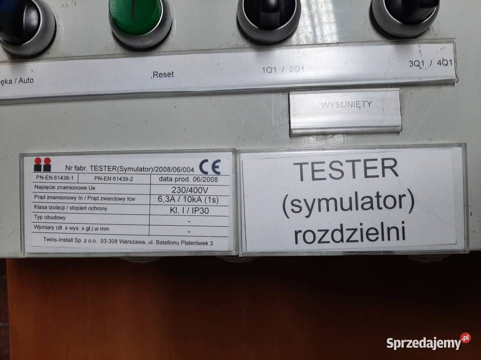 Syndyk sprzeda Stanowisko Testowania SZR Twins Warszawa