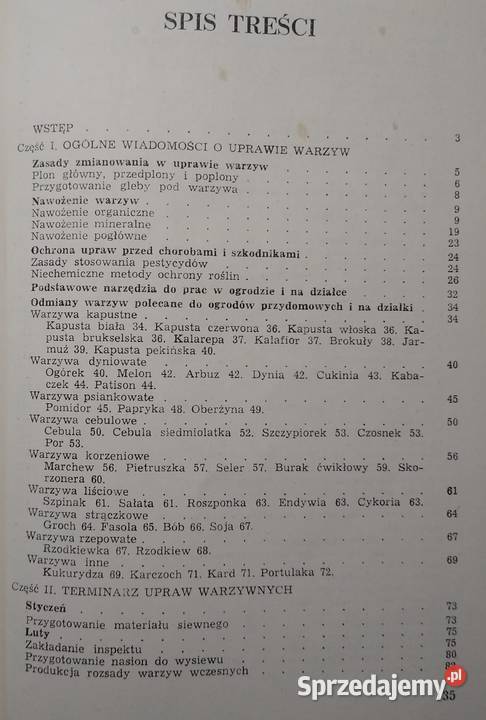 Terminarz upraw warzywnych K Elkner S Gdańsk