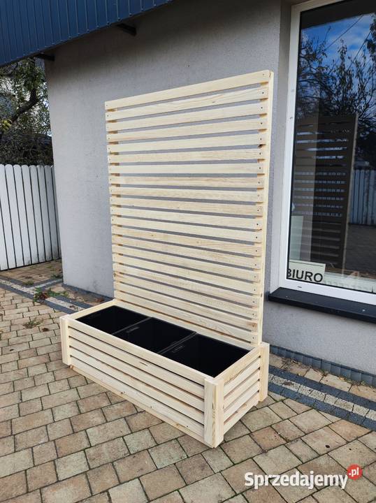 Donica Drewniana Lam 3 z Kratką Surowa Donice Donice