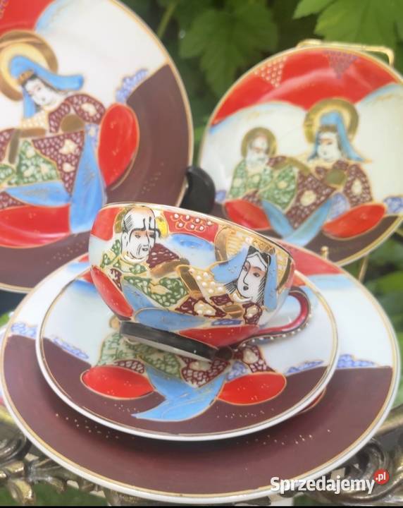 Kutani Filiżanka Trio Japonia Kolekcjonerska Porcelana i szkło Pabianice