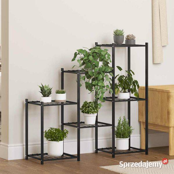 vidaXL Stojak na kwiaty 83x25x80 czarnySKU343129 Warszawa