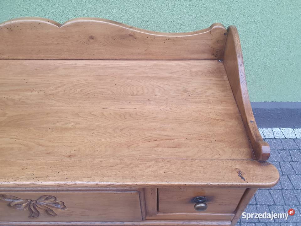 Komoda z szufladami drewno dębowe Szymanowice