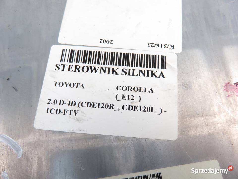 STEROWNIK TOYOTA COROLLA E12 20 D4D 8966602320 małopolskie