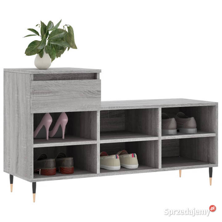 Szafka na buty szary dąb sonoma 102x36x60 Na buty Warszawa