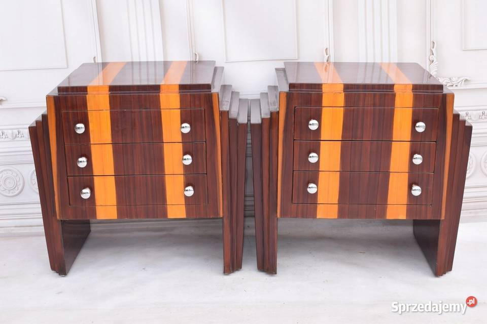Dwie Komody Art Deco Stolik Nocny Szafki Szafy 3 Kraków