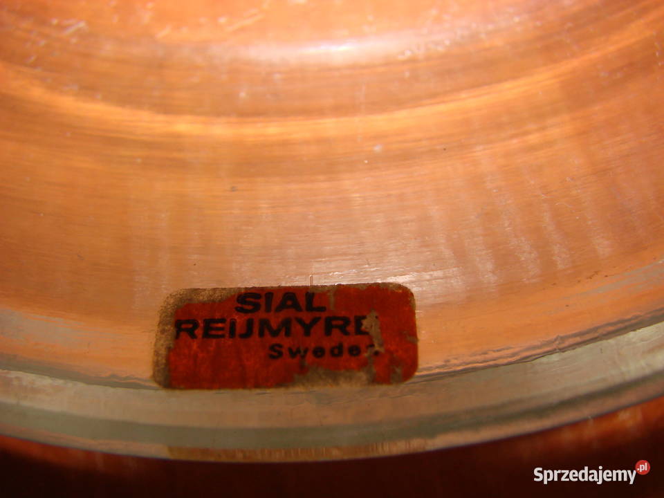 Sial Reijmyre Sweden szklany talerz pomorskie Pruszcz Gdański sprzedam