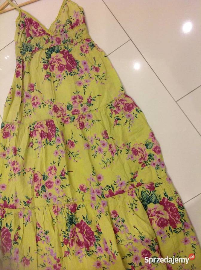 Długa Sukienka Letnia Damska Made in Italy XSS Nowa Sól