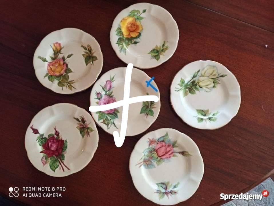 Talerzyk z różami Wheatcroft Roses Roslyn Gdańsk sprzedam