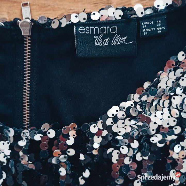 ESMARA HEIDI CLUM Sukienka Cekinowa 38 Bez wzoru