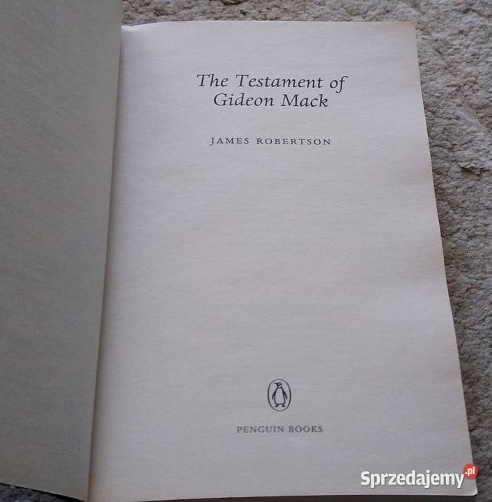 The testament of gideon mack James Robertson Gdańsk