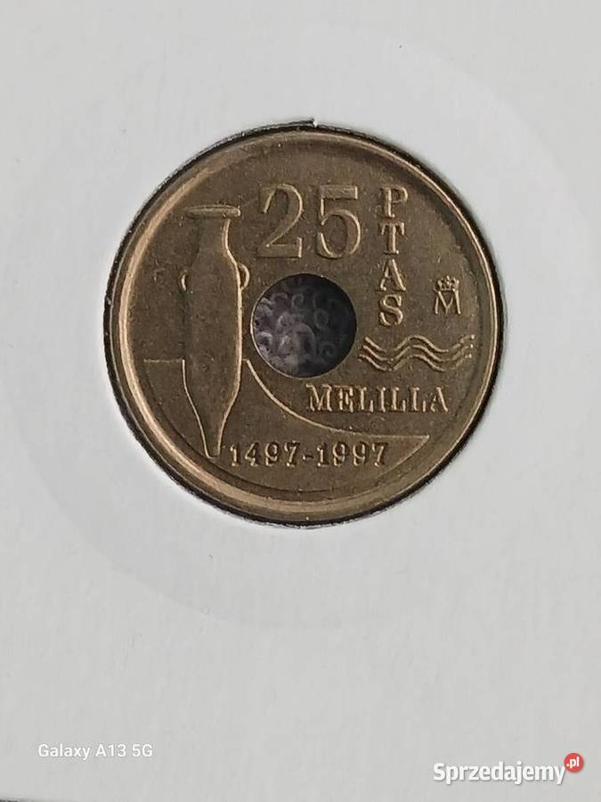 25 Pesetów Hiszpania 1997 r UNC wielkopolskie Konin