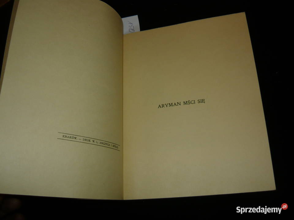 Stefan Żeromski Aryman mści się reprint stan Nowy Sącz