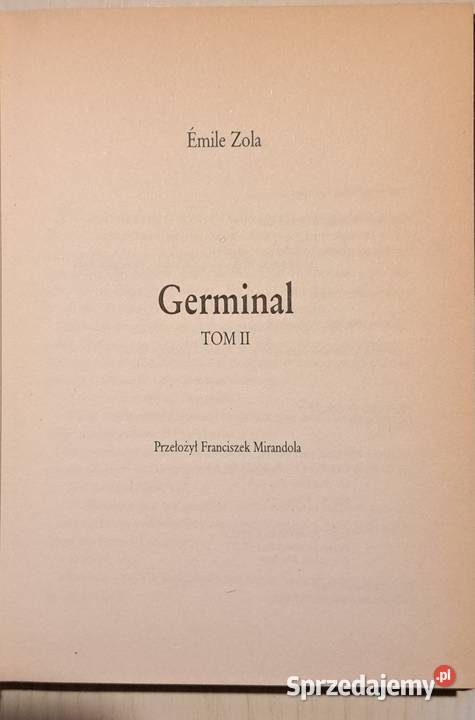 Germinal Tom 12 Emile Zola Łódź