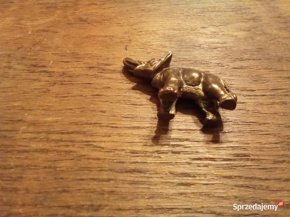 Metalowa ciężka figurka słonia PRL Warszawa