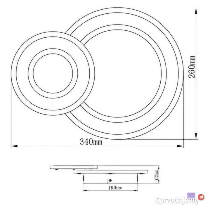 Plafon Kaoli biały śr 36 LED Inspire Warszawa sprzedam