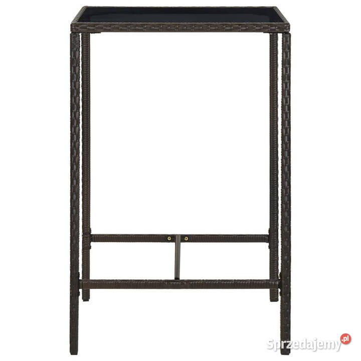 Ogrodowy stolik barowy brązowy 70x70x110 rattan Warszawa