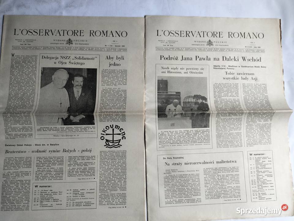 Observatore Romano 1981r Przewodnik Katolicki Rok wydania 1981 Gdynia