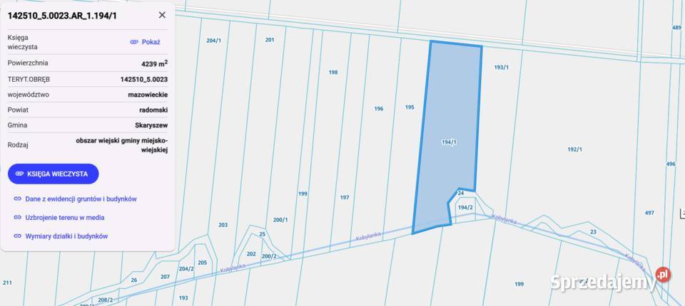 Działki rolne Odechów sprzedam