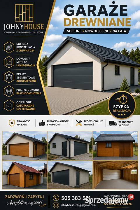 Garaż szkielet kanadyjczyk ocieplany 35m2 35m2 Wola Skrzydlańska sprzedam