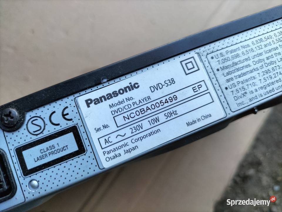 Odtwarzacz DVD PANASONIC DVD S38 Kamień-Kolonia